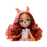 Miniaturowe liski z serii Enchantimals ułożone obok siebie w rzędzie