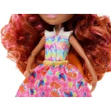 Uśmiechnięta Filigree Fox z przyjaciółmi na tle kolorowych akcesoriów