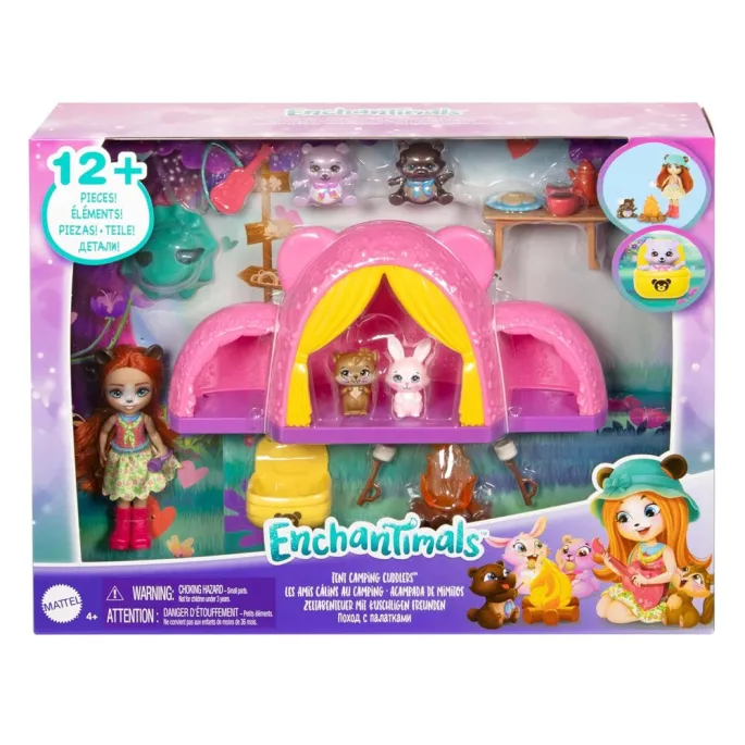 Figurki zwierzątek z zestawu Enchantimals podczas wspólnej zabawy