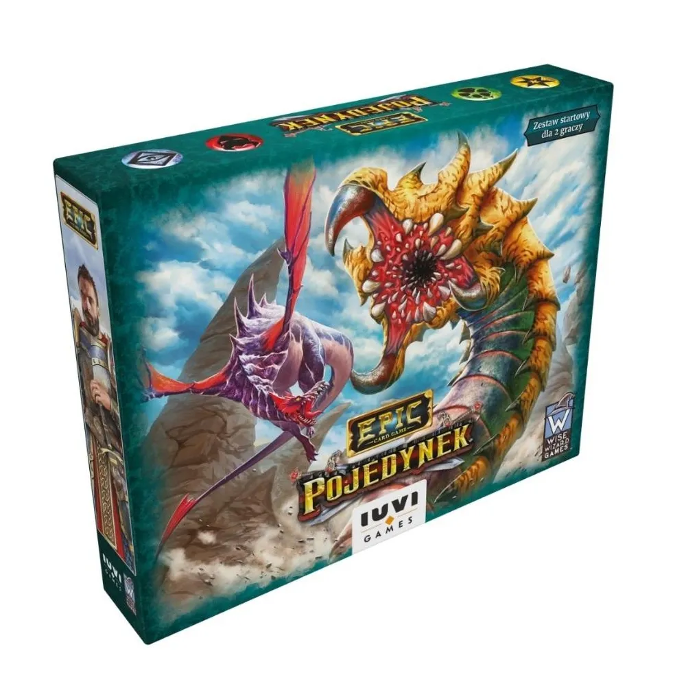 pudełko gry Epic: Pojedynek IUVI Games z elementami na tle fantasy