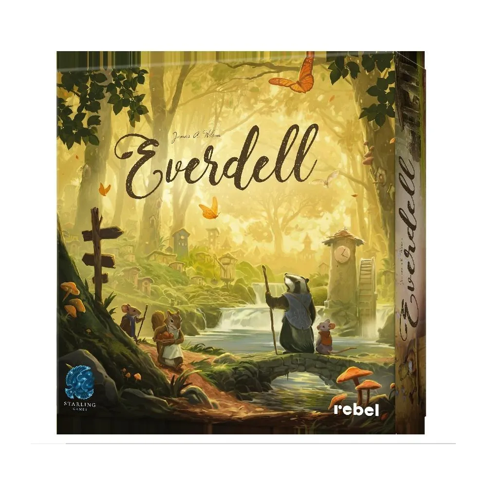 Plansza i komponenty gry Everdell edycja polska z elementami natury