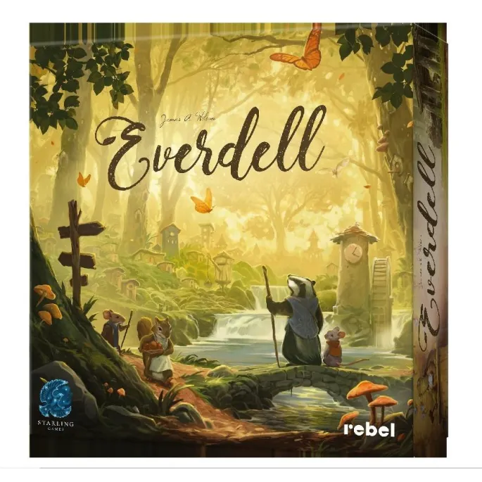 Plansza i komponenty gry Everdell edycja polska z elementami natury