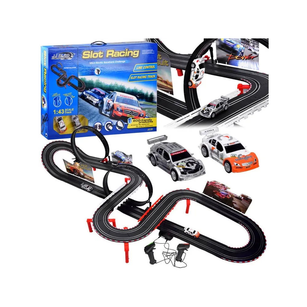 wyścigowy tor samochodowy rc0584 rozłożony na podłodze