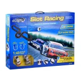 dwa auta obok siebie podczas wyścigu na trasie