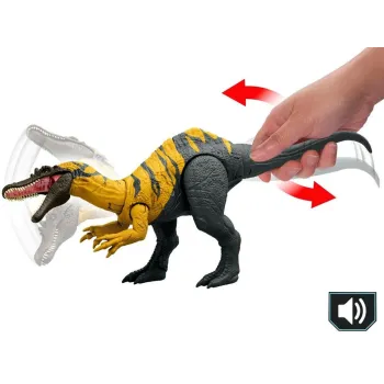 Ceratosuchops z podniesionym ogonem i ruchomymi elementami