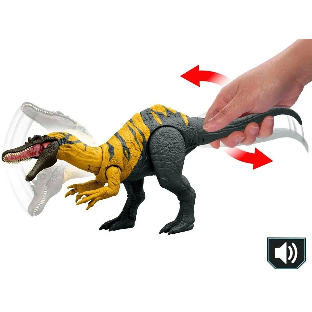 Ceratosuchops z podniesionym ogonem i ruchomymi elementami