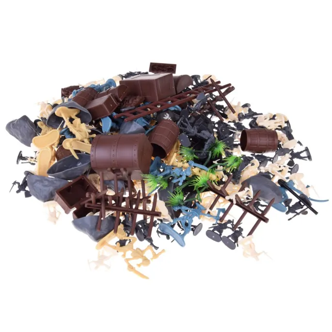 akcesoria do zestawu takie jak katapulta, skrzynie skarbów i wyrzutnia