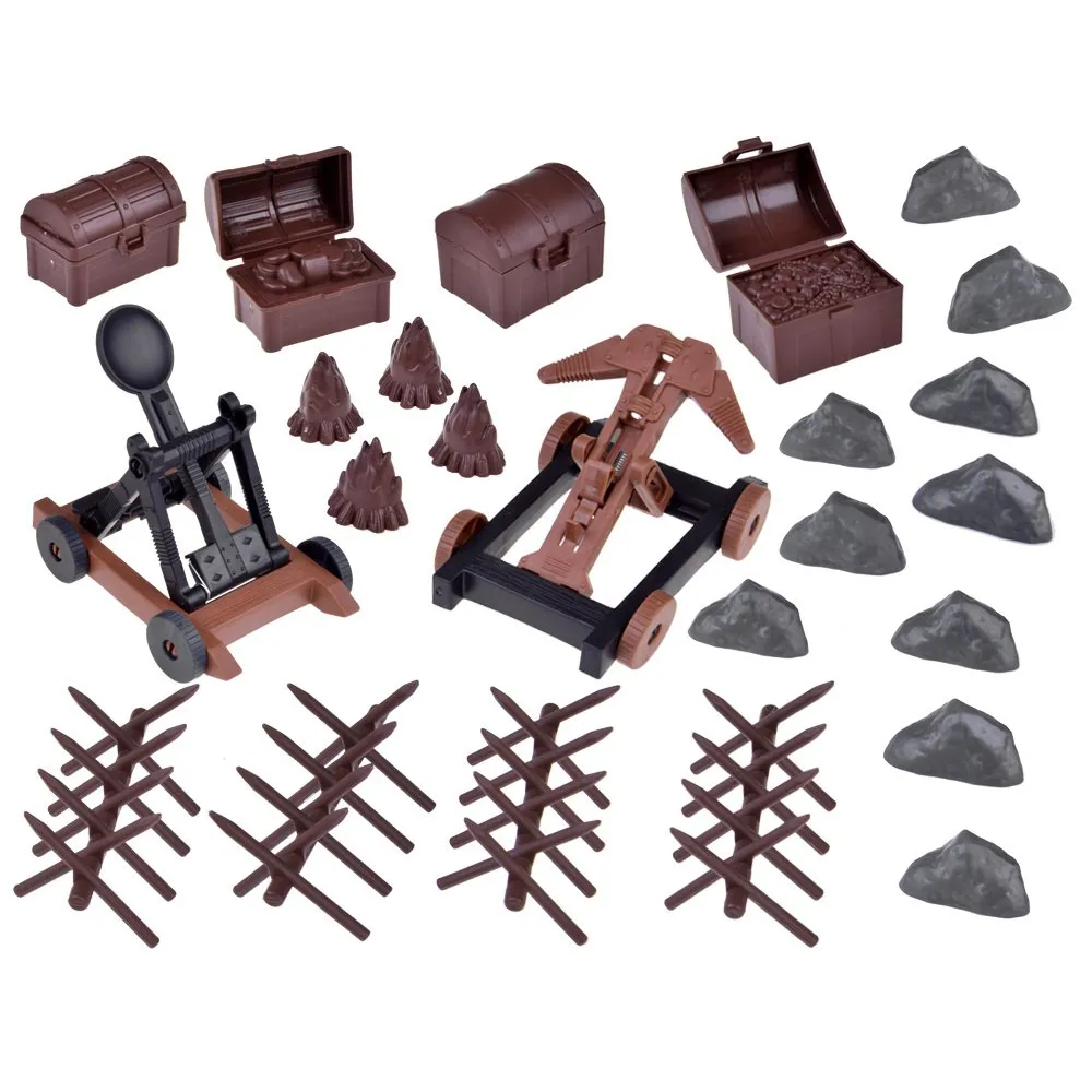 elementy do budowania zamku i fortyfikacji w zestawie