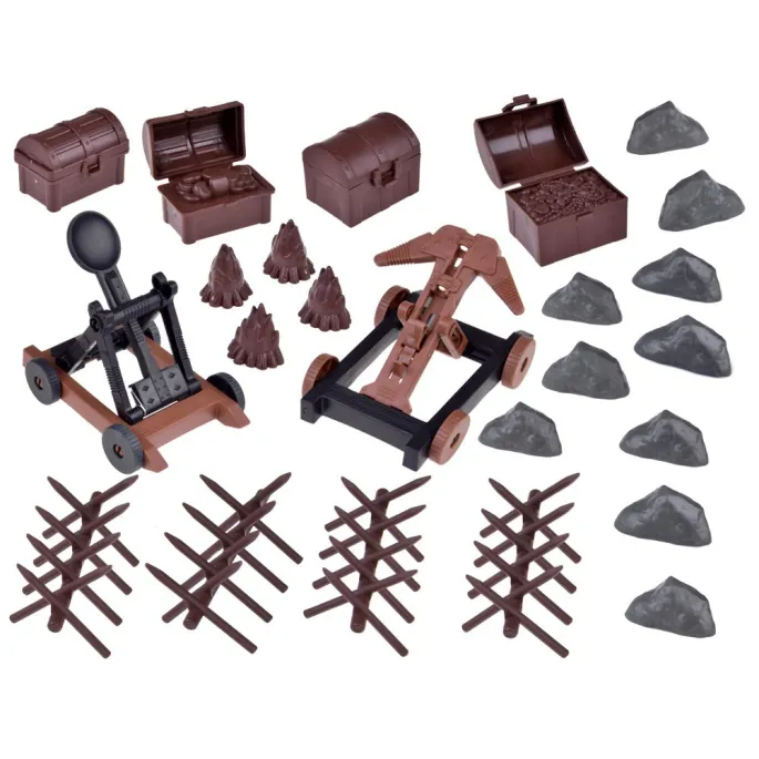 elementy do budowania zamku i fortyfikacji w zestawie