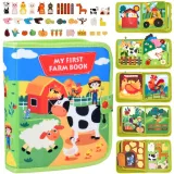 Książeczka manipulacyjna FARMA z filcu – okładka z kolorowymi elementami