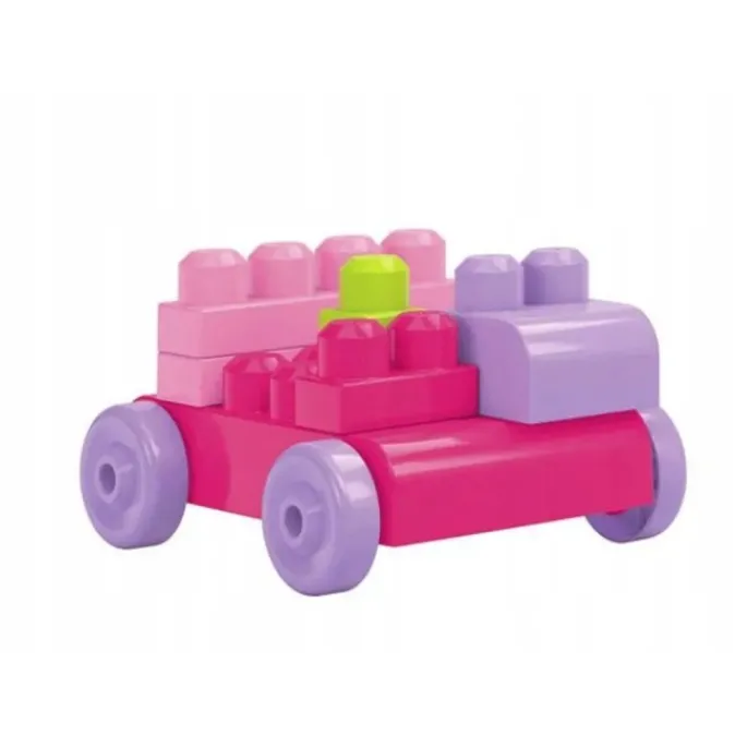 Dziecko układa kolorową wieżę z dużych klocków