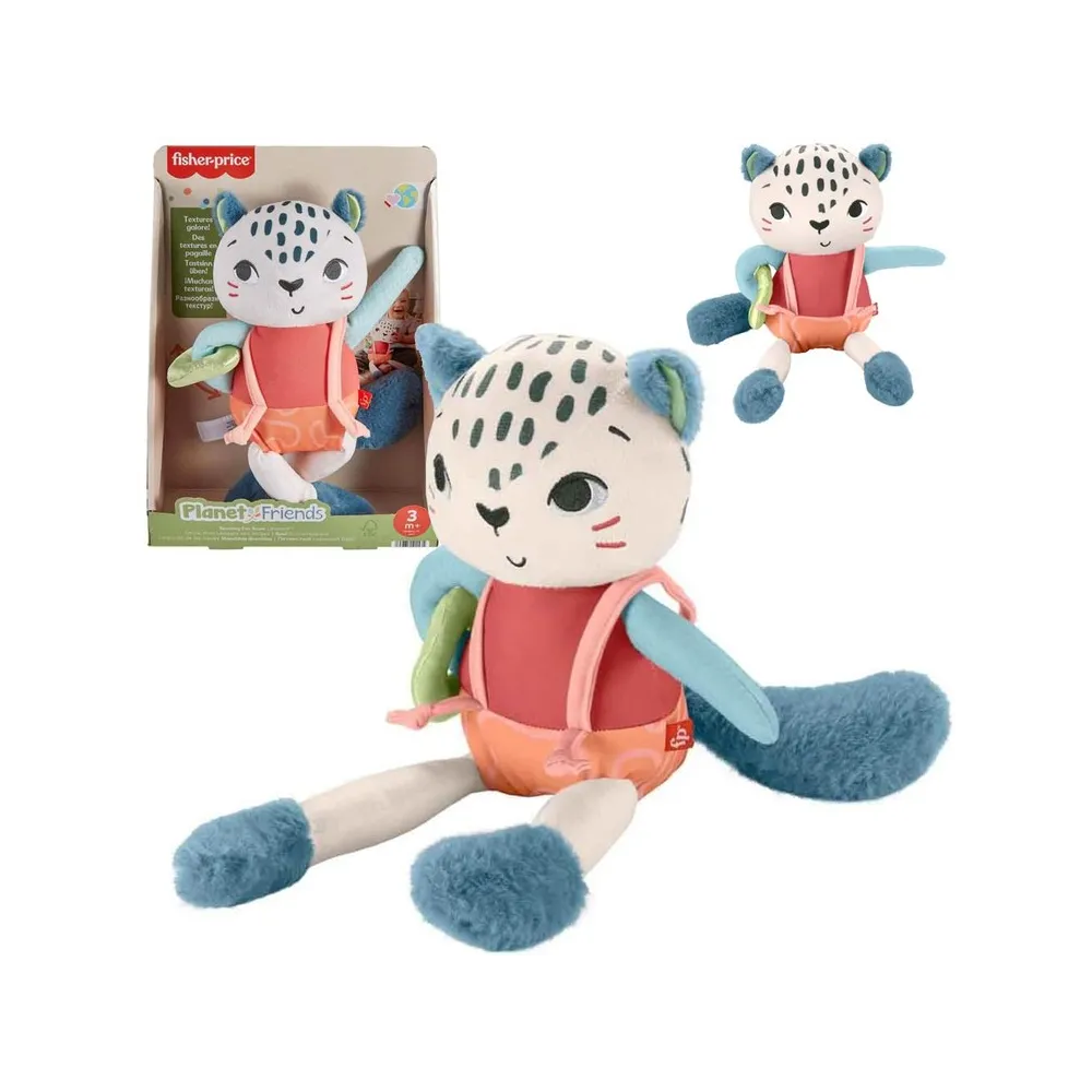 przytulanka sensoryczna pantera planet friends z wyszywanymi detalami