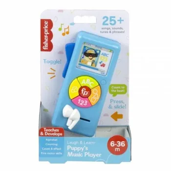 Fisher Price Odtwarzacz muzyczny 123 z kolorowymi przyciskami i słuchawkami
