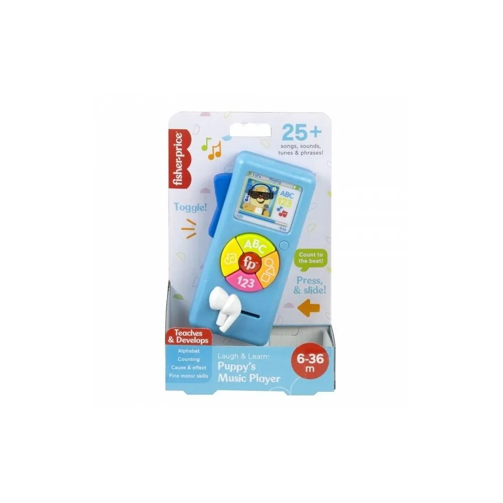 Fisher Price Odtwarzacz muzyczny 123 z kolorowymi przyciskami i słuchawkami