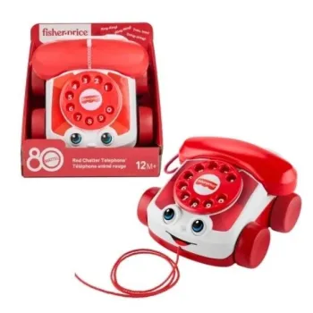 Kolorowy telefonik zabawkowy Fisher-Price dla dzieci z obrotową tarczą