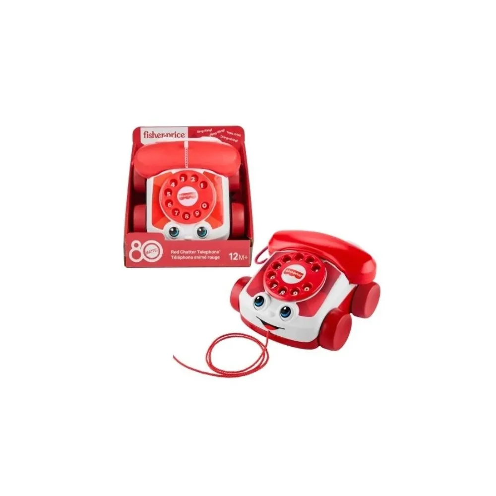 Kolorowy telefonik zabawkowy Fisher-Price dla dzieci z obrotową tarczą