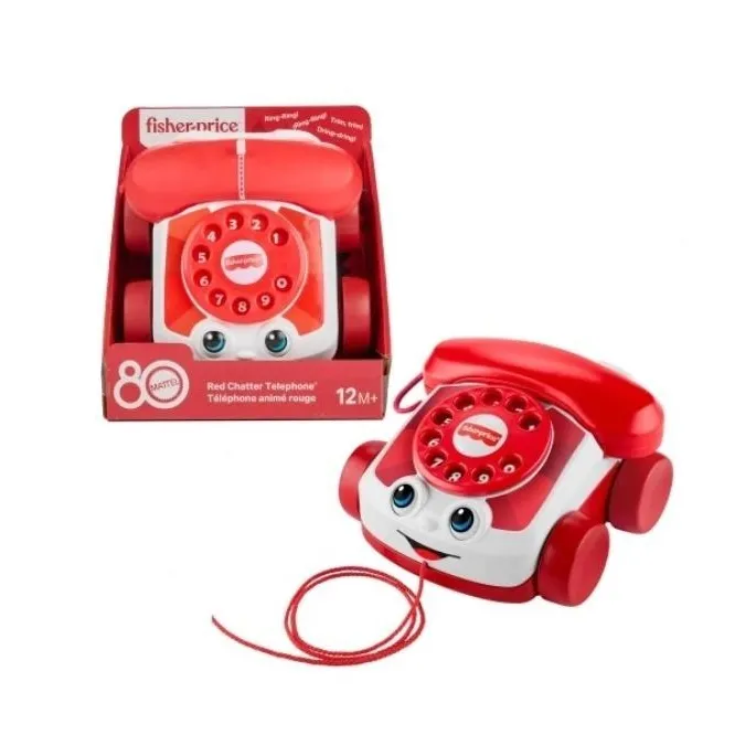 Kolorowy telefonik zabawkowy Fisher-Price dla dzieci z obrotową tarczą