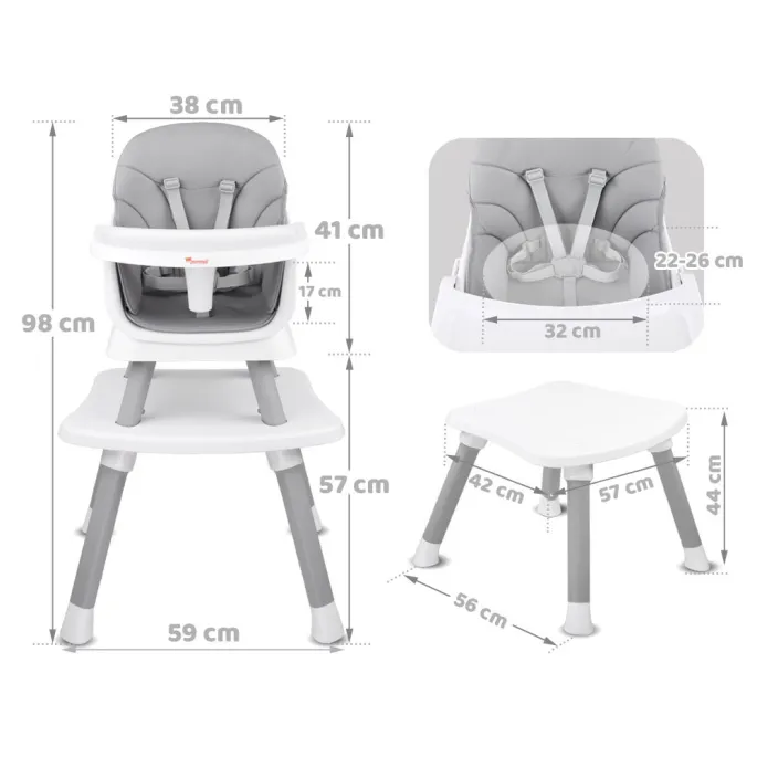 Stolik o wysokości 44 cm idealny do zabawy lub pierwszych naukowych aktywności