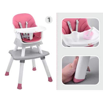 Fotelik krzesełko do karmienia Zestaw 6w1 ZA4142