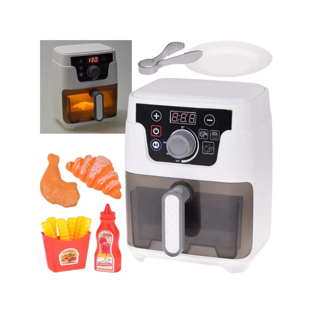 Zabawkowa frytkownica AIR FRYER z akcesoriami dla dzieci na białym tle