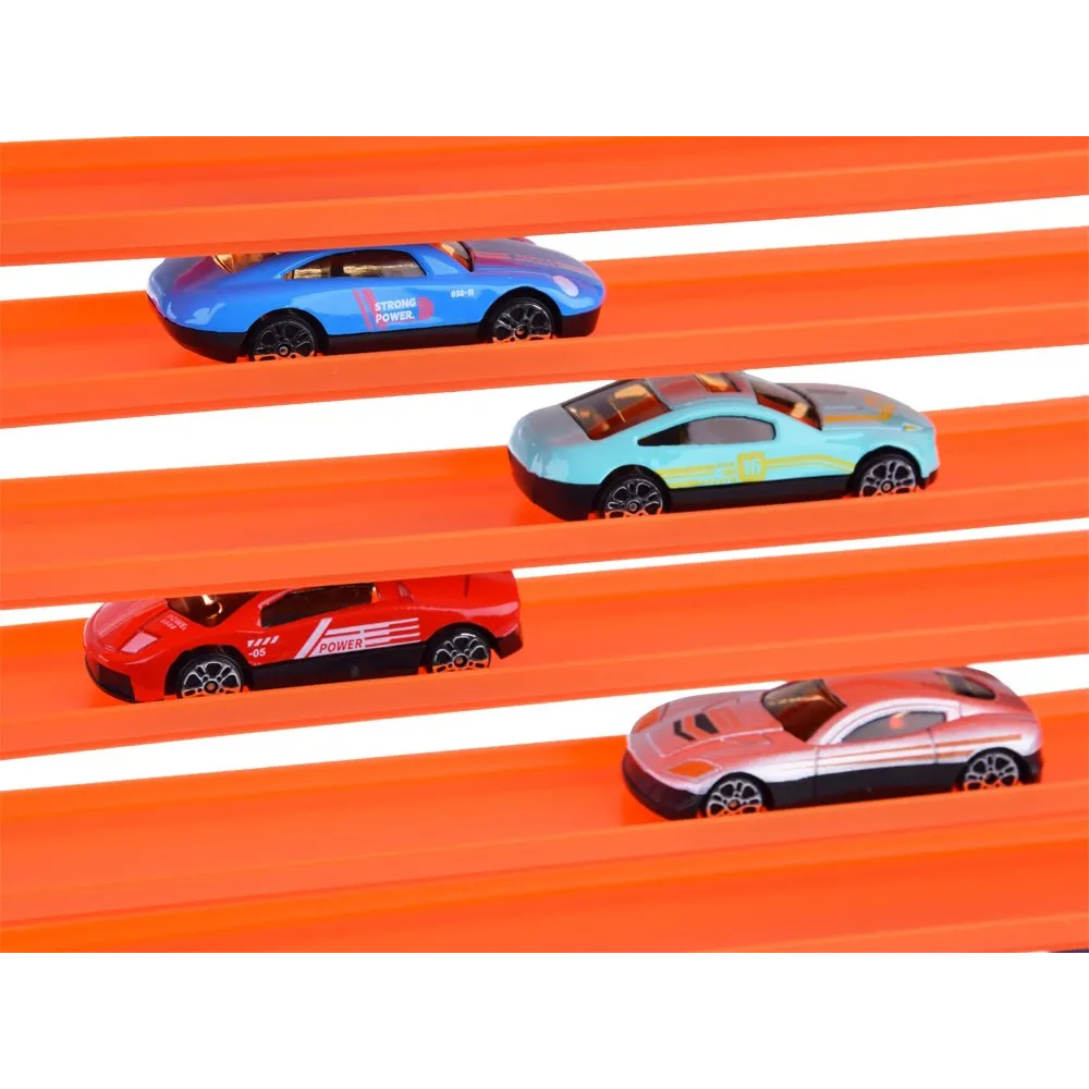 garaż wielopoziomowy z zaparkowanymi samochodzikami