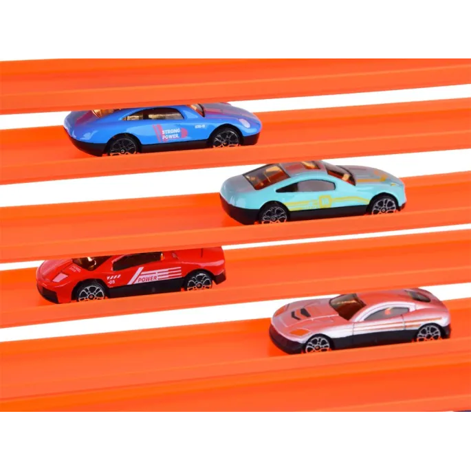 garaż wielopoziomowy z zaparkowanymi samochodzikami