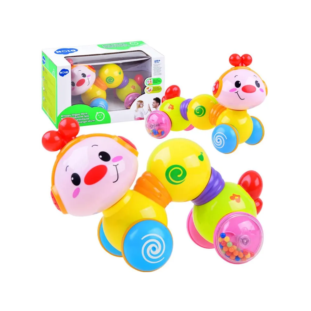 kolorowa interaktywna gąsieniczka podczas jazdy na podłodze