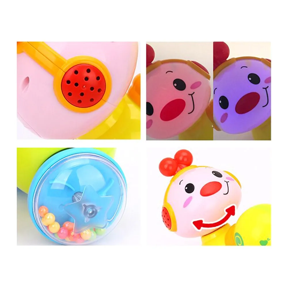 głowa gąsieniczki świecąca i zmieniająca kolory