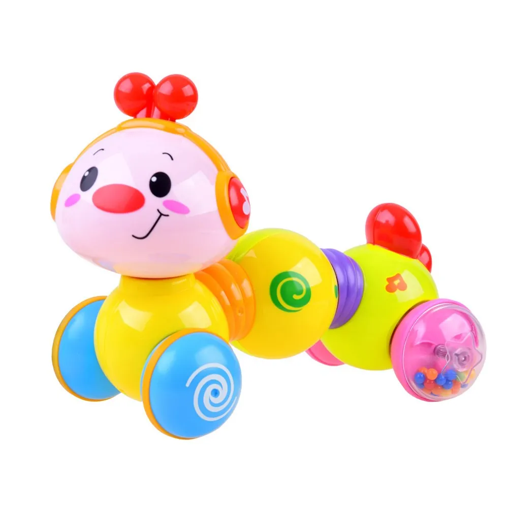 widok na ruchomą głowę gąsieniczki obracaną w prawo i lewo