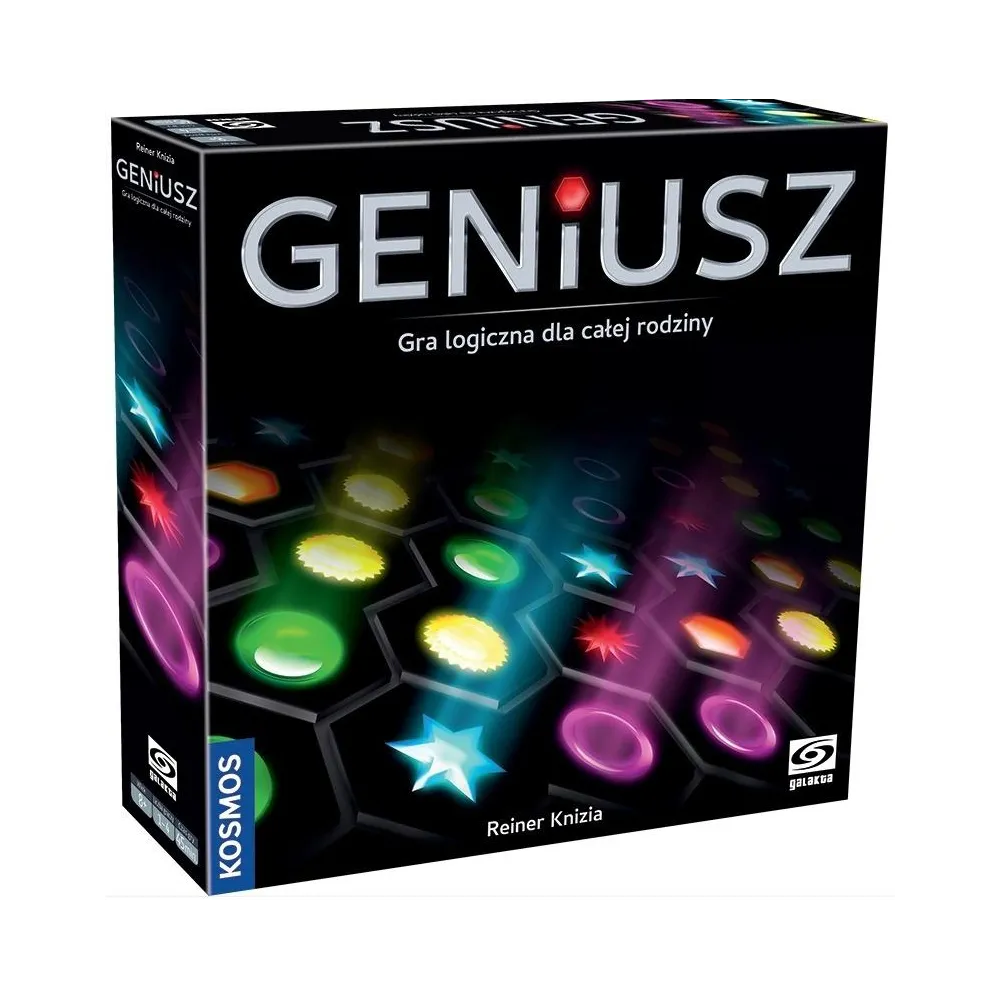 Geniusz GALAKTA gra planszowa z kolorowymi płytkami i planszą w trakcie rozgrywki