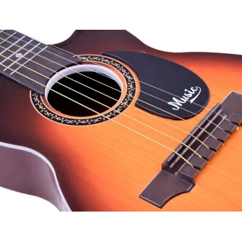 Widok całej gitary dziecięcej 6 strunowej