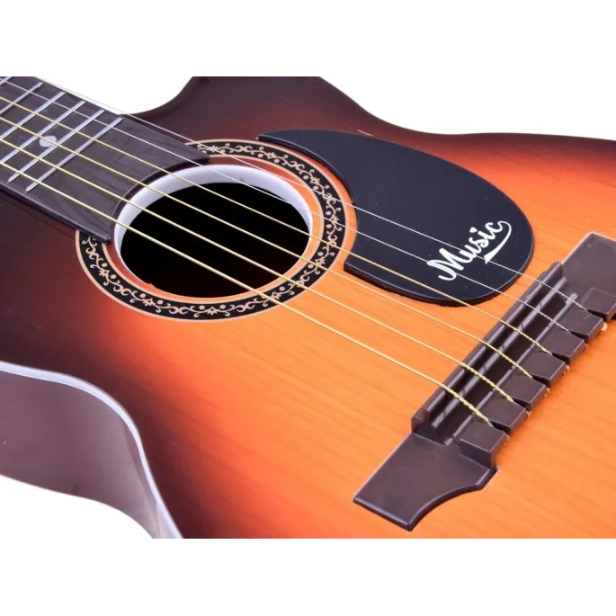 Widok całej gitary dziecięcej 6 strunowej