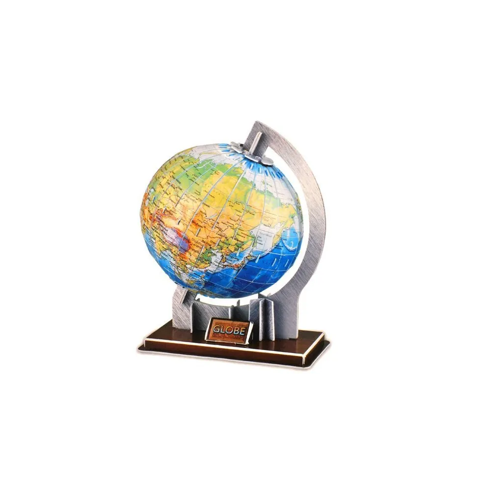 kolorowe puzzle tworzące mapę świata na globusie