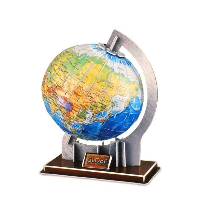 kolorowe puzzle tworzące mapę świata na globusie