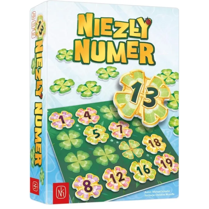 Gra planszowa Niezły numer z planszą i zestawem koniczynek na stole