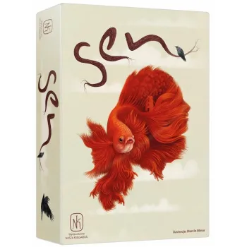 Opakowanie gry Sen z motywem krain snu i ilustracją kruka