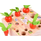 Marchewki o różnych rozmiarach ułożone na planszy