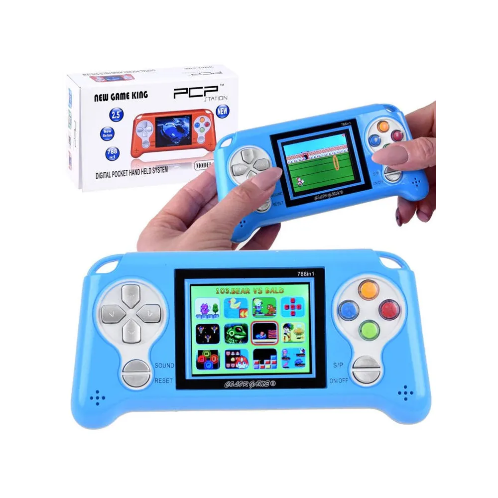 Widok przenośnej konsoli gierka GR0321 z kolorowym ekranem