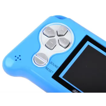 Rzut z boku na płaską, kieszonkową konstrukcję konsoli z 70 grami