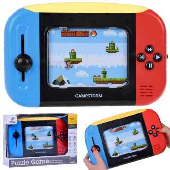 widok konsoli gierka platformówka retro gr0677 z kolorową obudową