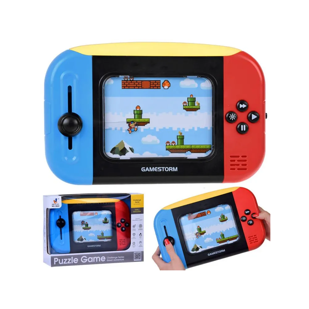 widok konsoli gierka platformówka retro gr0677 z kolorową obudową