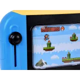 detal dużych przycisków i suwaka do sterowania na konsoli