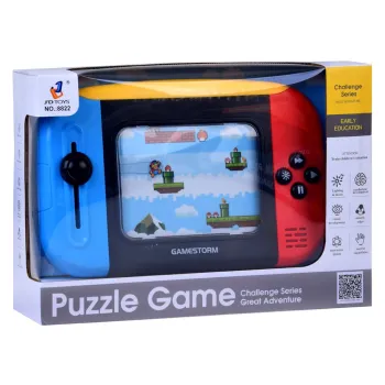 kartonowe opakowanie z okienkiem prezentujące konsolę gr0677