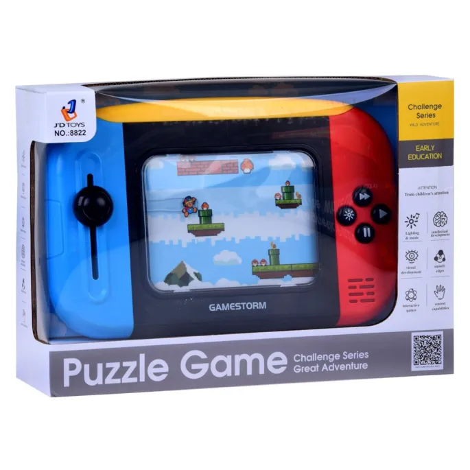 kartonowe opakowanie z okienkiem prezentujące konsolę gr0677