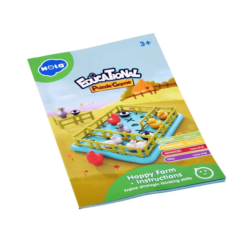 Opisane zagrody z różnymi zwierzątkami podczas gry Wesoła farma