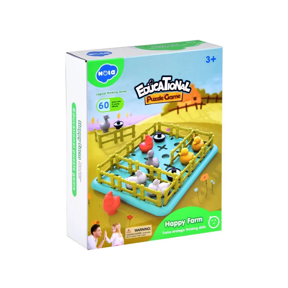 Kolorowa plansza i akcesoria Wesoła farma ułożone gotowe do gry