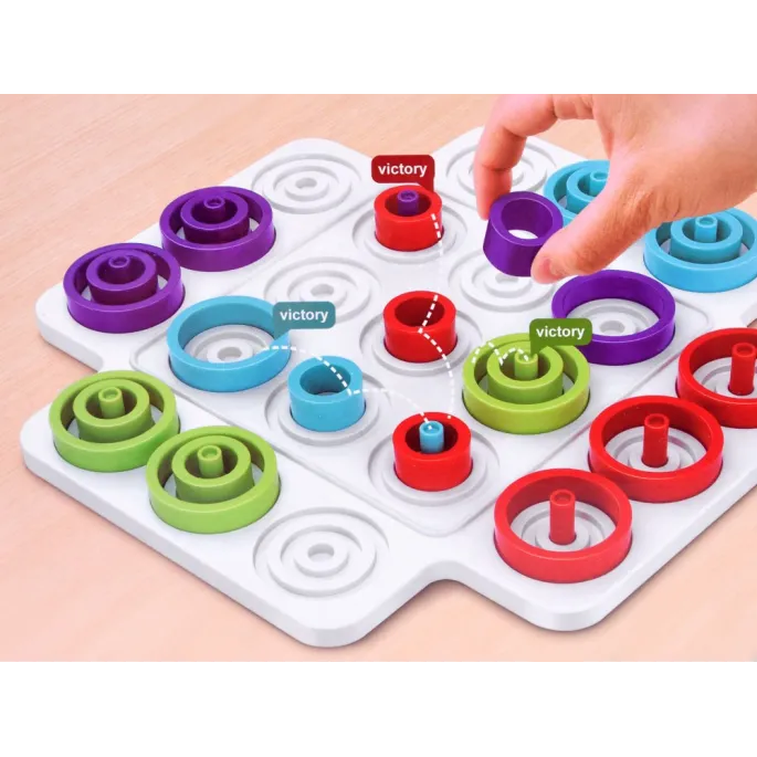 pionki ustawione w rzędzie według zasad gry logicznej trap