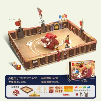 Gra planszowa Toreador z widocznymi elementami zestawu na stole