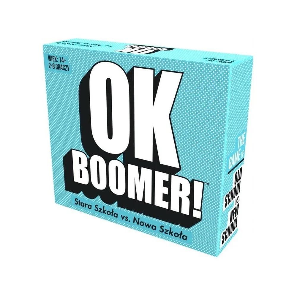 Opakowanie gry towarzyskiej OK Boomer! z kartami i akcesoriami