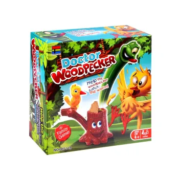 Dwa miejsca do gry z postacią dzięcioła ustawioną do uderzenia